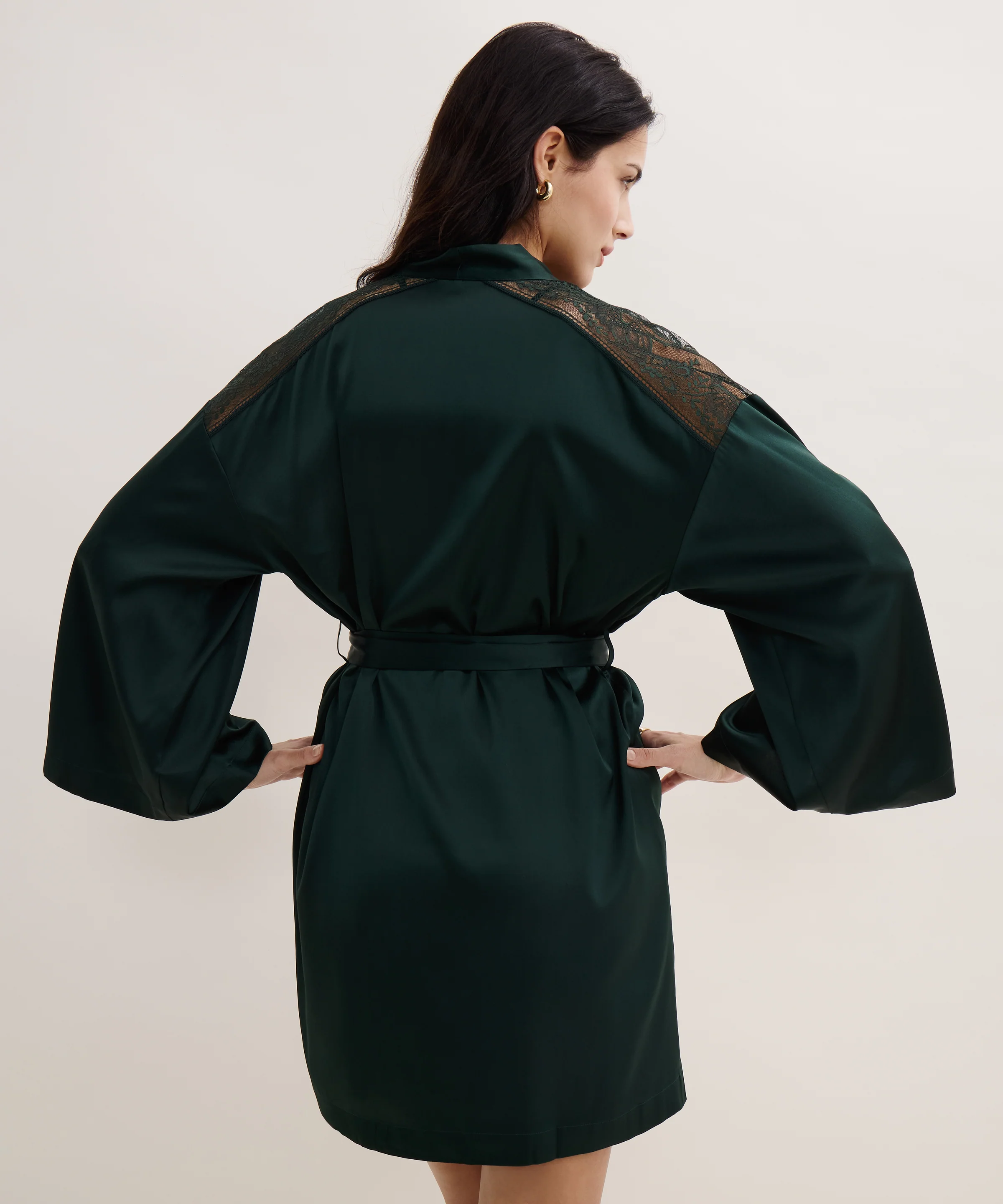 Midnight Whisper Kimono Mysterious Green - Image 3
