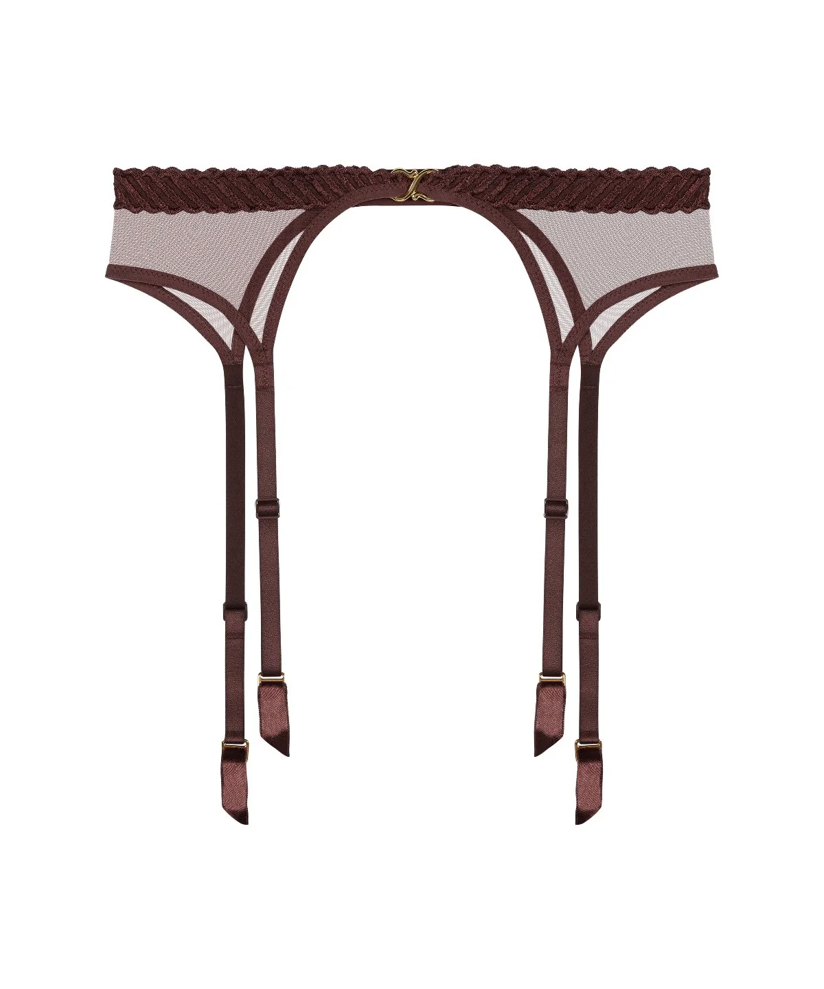 Sheer Emotion Porte-jarretelles Sepia