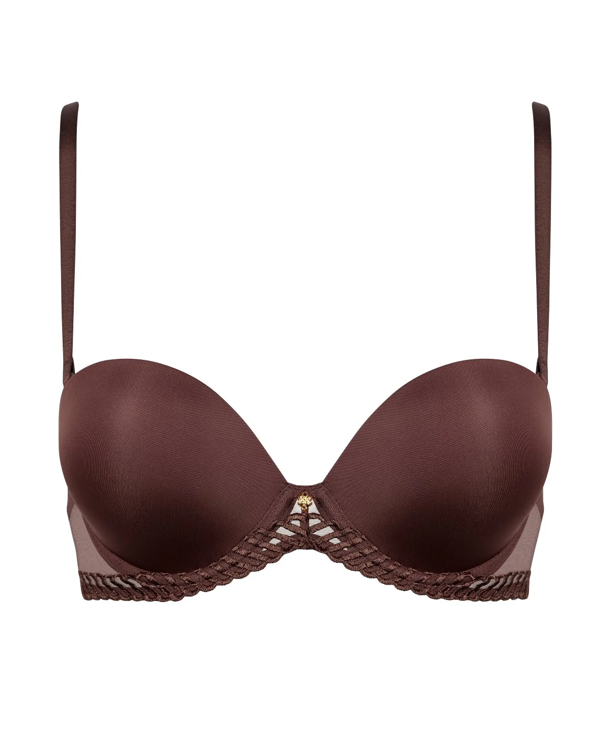 Sheer Emotion Soutien-gorge Bandeau plunge Sepia - Image 2