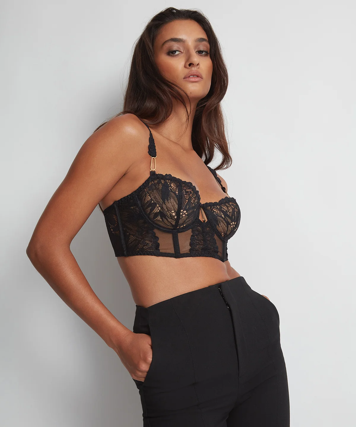 Flowermania Soutien-gorge Bustier Noir - Image 6