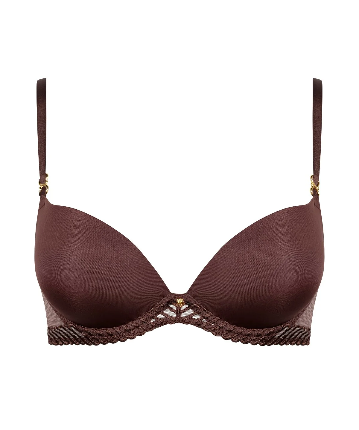 Sheer Emotion Soutien-gorge Push-up coques Sepia