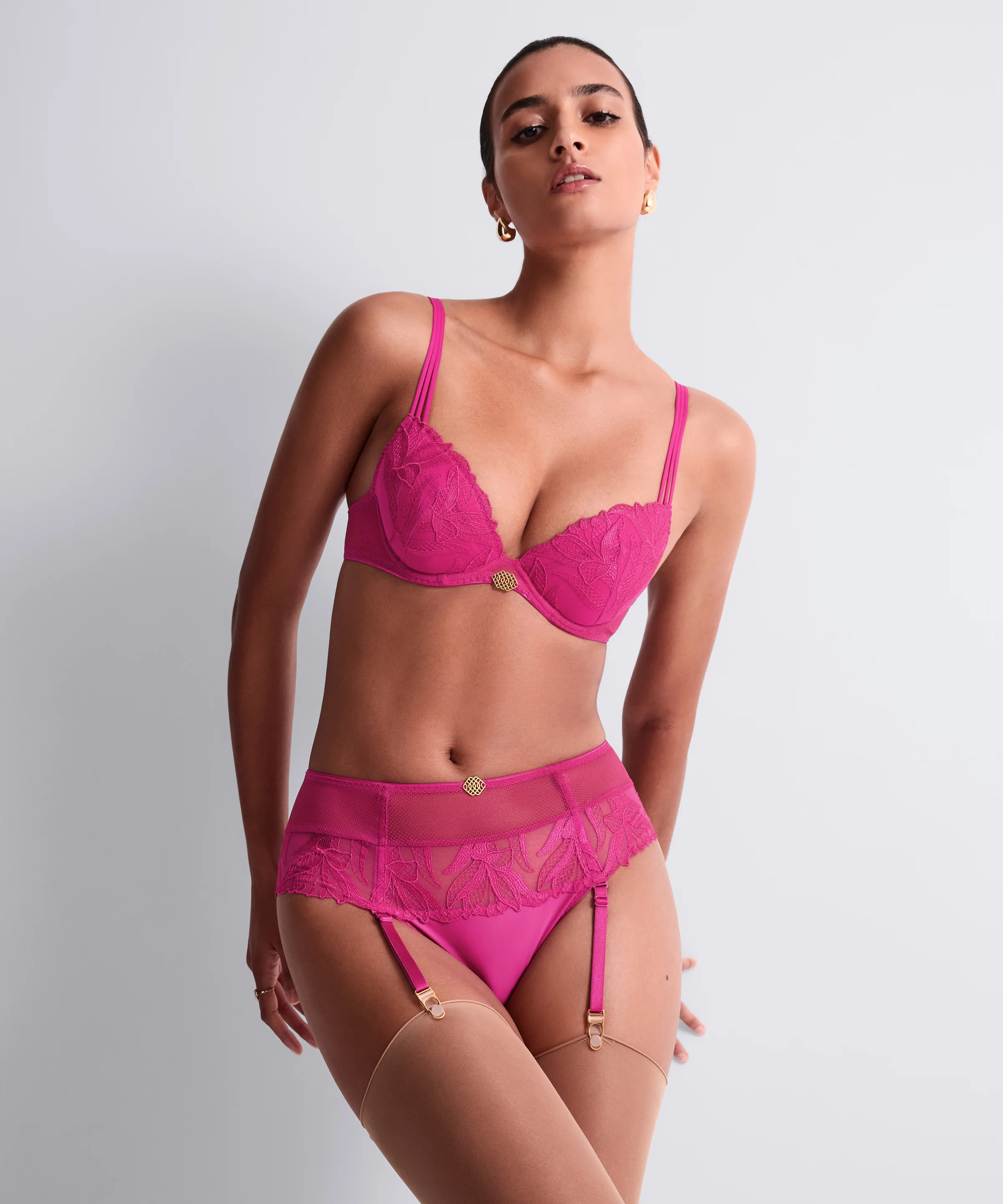 Sweet Euphoria Tanga porte-jarretelles Passion rose - Image 2