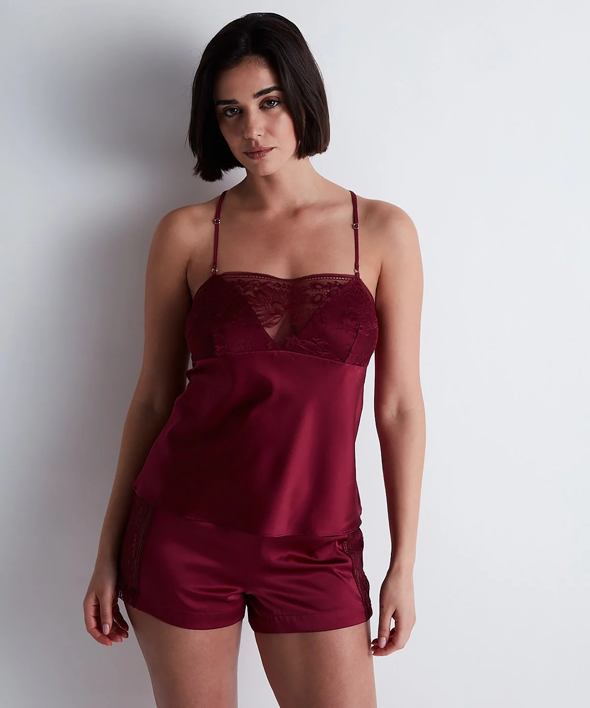 Midnight Whisper Top à fines bretelles Crimson Red - Image 2